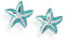 Heartbreaker Sealife Seestern-Ohrringe I Edle Ohrstecker aus 925 Sterling Silber I Nickelfreie Damen-Ohrringe mit blauem Brandlack veredelt I In Goldschmiedequalität gefertigt I LD SL 21 BU
