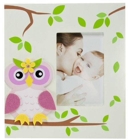 Goldbuch 10605 Bilderrahmen Kleine Eule, Format 10 x 15 cm, weiß