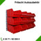 12x Gr.3 Rot Lagersichtkasten mit Wandhalterung Aufbewahrungsbox Kasten Wandplatte Stapelbox Werkstattwand Kunststoff Regalbox Werkstatt Sichtlagerkästen Sortimentskasten Box Sichtlagerbox Halterung Lagerkiste Lagerbox Aufhängevorrichtung