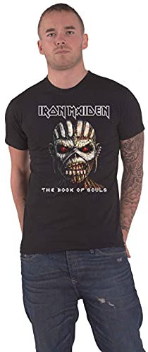 Iron Maiden T Shirt The Book of Souls Band Logo Official Black S