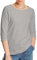 Hanes Women's Stretch Cotton Raglan Sleeve Tee, Grey Heather, X Large