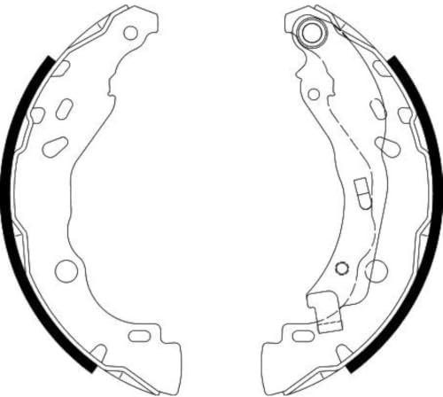 HELLA 8DB 355 020-081 Brake Shoe Set - H1780 - Brake System: Bosch - for e.g. CITROEN / PEUGEOT