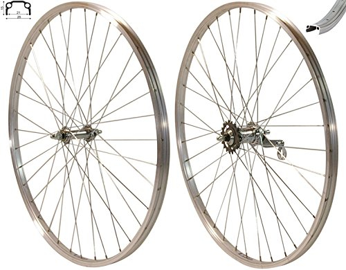 Redondo 28 Zoll Laufrad Set Hinterrad Vorderrad Felge Silber Rücktritt Bremse