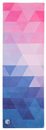 silly.con Fit & Fun 14000 - Premium Yogamatte mit Tragegurt, pink-blau, mit Cubic - Motiv, aus Naturkautschuk + Mikrofaser, ca. 183 x 61 x 0,4 cm