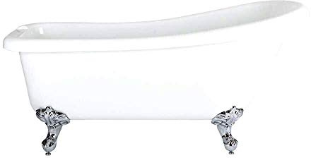 MILANO White 1710 x 740mm Freestanding Slipper Bath Chrome Ball Claw Feet