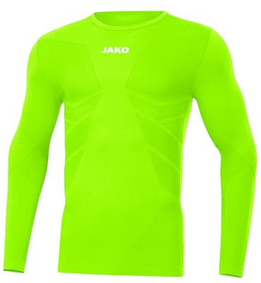 JAKO Herren Longsleeve Comfort 2.0, Neongrün, S