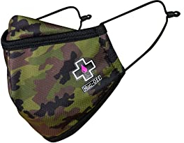 Muc-Off Wiederverwendbarer Masken Mundschutz Camo, Groß – Mund und Nasenschutz mit Verstellbaren Trägern mit Staubfilter in der Mittleren Schicht – Maske mit Filter, Bis zu 20 Mal Waschbar