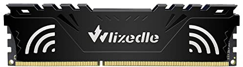 Wlizedle DDR3 RAM 4GB 1600MHz CL11 U-DIMM Desktop Memory PC3-12800 240-Pin 1.5V 2Rx8 Dual Rank Channel Non-ECC Unbuffered PC Computer Sdram Sticks Module Upgrade, Black