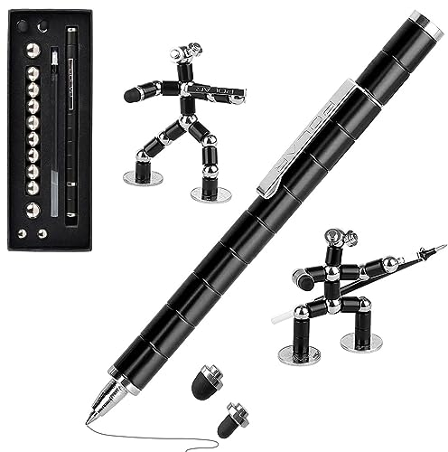 Aionly Fidget Magnetic Pen, Decompression Ballpoint Magnet Pen Birthday Gifts for Men Teen, Christmas Stocking Filler Gift For Teenage Boys Girls, Unique Cool Stuff Gadgets (Black)