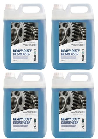 Liquipak Heavy Duty Degreaser & Cleaner 4x5L – Professional multisurface degreaser removes stubborn grease & grime, perfect for floors, walls, machinery, tools & industrial equipment.