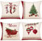 ZWJD Kissenbezug Weihnachten 45x45 4er Set Kissenbezüge Dekokissen Leinen Kissenhüllen für Deko Weihnachten Sofa Schlafzimmer Couch Kissenbezug 45x45 cm