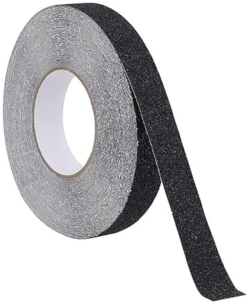 Virsus Rotolo Nastro Autoadesivo Antiscivolo 1918NE, colore nero, misura 19mm x 18mt, striscia impermeabile, facile da tagliare, alta aderenza, sicurezza su scale, superfici inclinate e scivolose (1)