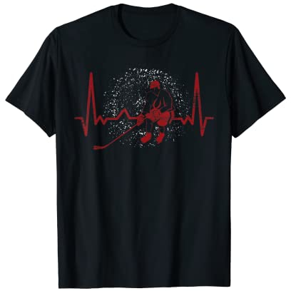 Hockeytorwart-Geschenk Eishockeyspieler Herzschlag Hockey T-Shirt