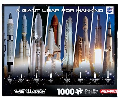 NASA Giant Leap For Mankind Space Rocket 1000pc Jigsaw Puzzle