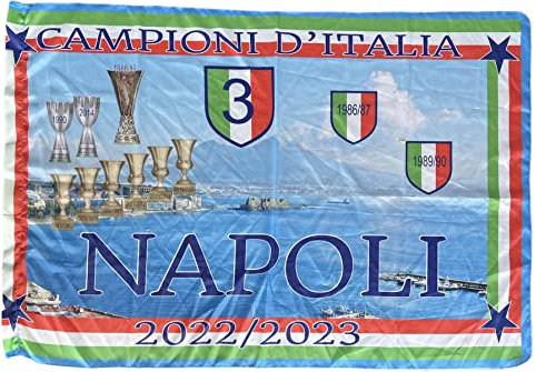 Bandiera NAPOLI Scudetto 90x150 Campioni Diego calcio
