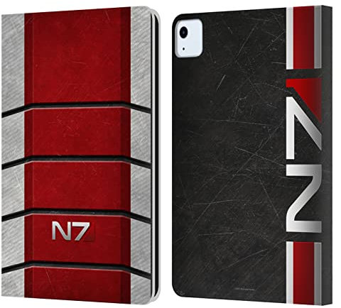 Head Case Designs Licenciado Oficialmente EA Bioware Mass Effect Armadura de Logotipo N7 Gráficos Carcasa de Cuero Tipo Libro Compatible con Apple iPad Air 2020/2022