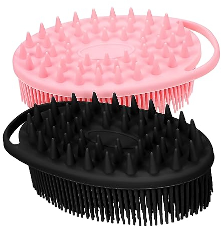 Housoutil Peeling-handschuhe mit Mittleren Borsten für Die Dusche Körperschrubber Badebürste Aus Silikon für Eine Sanfte Körperreinigung
