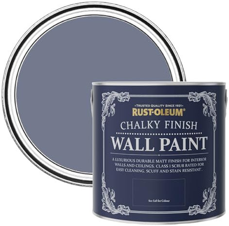 Rust-Oleum Blue Matt Emulsion Wall Paint - Hush 2.5L