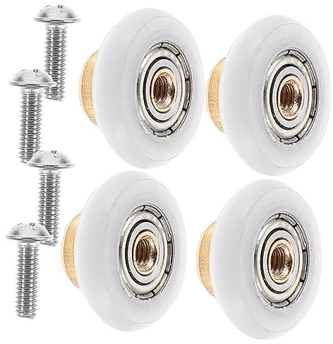KITANDOVE Sliding Shower Door Rollers 4pcs Set Stainless Steel Nylon for Shower Door Hardware