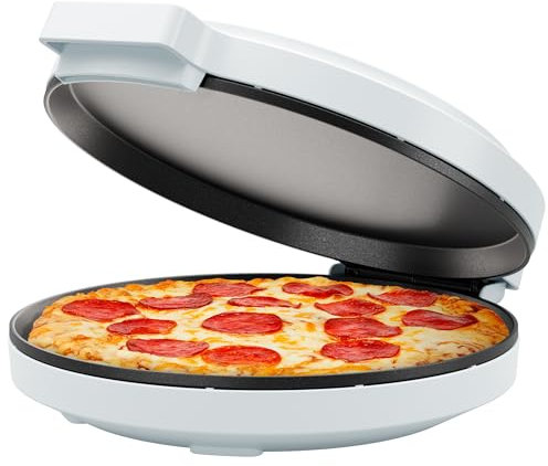 Chefman Everything Maker & Pizza Oven – 1440W Countertop Electric Pizza Maker with 12” Nonstick Cooking Plates, Plus Makes Quesadillas, Omelettes and More, with Indicator Lights and Vertical Storage