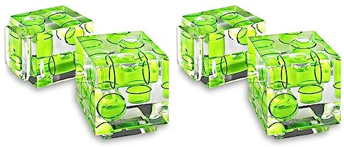 Triple 3 Hot Shoe Bubble Spirit Level Compatible for DSLR Camera (4 Pack)