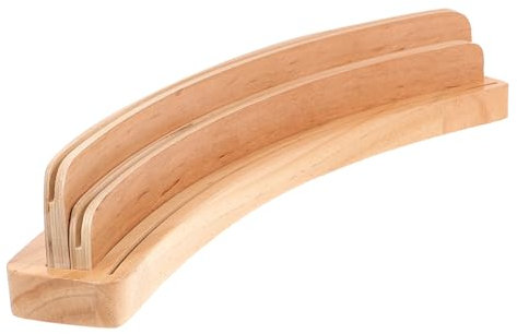 VILLFUL Holz Spielkartenhalter Gebogener Kartenständer Mit Großem Ablagefach Für Poker Kartenspiele Und Kartenmischmaschinen 14X2.6X2.6 Zoll