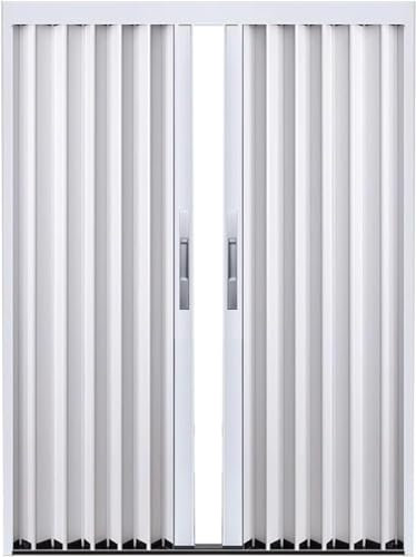 Aluminum Barn Door for Bedroom/Dining Room/Kitchen Pantry - Folding Sliding Door for Bathroom with Lock - Single/Double Room Divider Door