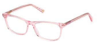 Skechers Brille mit Sehstärke für Mädchen optional mit Sonnenbrillentönung oder Blaulichtfilter, Rechteckig, gefertigt aus Acetat, Modell: SE50010 (inklusive Brillenetui)