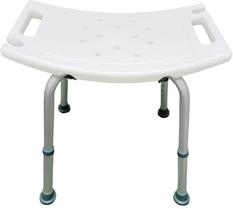 Shower Seat Stool Anti Slip Aluminium Adjustable Bath Bench Bathing Mobility Aid Bathroom Chair Stool Adjusting Grip Bench Bathtub Stool for Elderly, Senior, Handicap & Disabled Drainage Holes