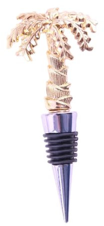 Garneck 1pc Wine Stopper Wine Bottle Stopper Beverage Bottle Stopper Wine Vacuum Sealer Plug Vaccum Sealer Wine Cork Beverage Cork Red Wine Bottle Saver Wine Cap Golden Alloy
