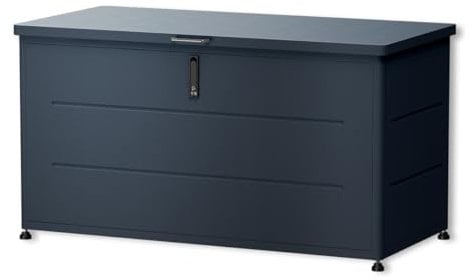 Metzler Auflagenbox, Gartenbox aus massivem Stahl | Aufbewahrungsbox für den Außenbereich | Pulverbeschichtet in RAL 7016 Anthrazit