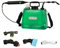 ohfruit Elektrische Gartenspritze Batteriebetriebener Sprüher mit 3 Nebeldüsen Teleskopstab Selbstansaugende Pumpe Rasenbewässerung Sprüher Yard Mist Sprayer Grün L