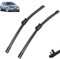 SCHEIBENWISCHER Set - WINDSCREEN Wipers & HECKSCHEIBENWISCHER - WISCHERARM HINTEN & Pumps - Autowischer,Compatible for Opel Astra H 2004-2009 22 18.