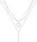 Kette Edelstahl, Lange Necklace mit Anhänger, Halskette Silber Schmuck Silber 925 Damen mit Charms Silber Personalisierte Boho Wasserfester Schmuck Geschenke für Frauen Frau Mädchen