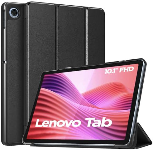 TiMOVO Cover per Lenovo Tab 10,1 Pollici 2025, Sottile e Leggero, Cover Protettiva a Guscio Posteriore Rigido per Lenovo Tab 10,1 TB-311FU/TB-311XU, Funzione di Auto Sveglia/Sonno, Nero