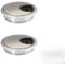 Desk Cable Grommet 2 Pack,Desk Cable Hole 60mm Diameter for Desktop,Cable Grommet Cable Management Wire Organizers,Cable Hole Cover for Home & Office,Desk Hole Covers,Sand Silver