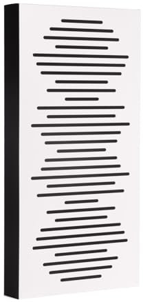 Akustikpaneele Bluetone WaveFuser PRO, Schalldämmung Akustikplatten, Akustik Diffusor Wand, Acoustic Panel, Dekorative Wandpaneele, Akustikelemente für Studio Büro Haus (Weiß, 100x50x7cm)