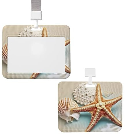 Porte-badge coulissant avec lanière verticale - Étanche et robuste - Pour homme et femme