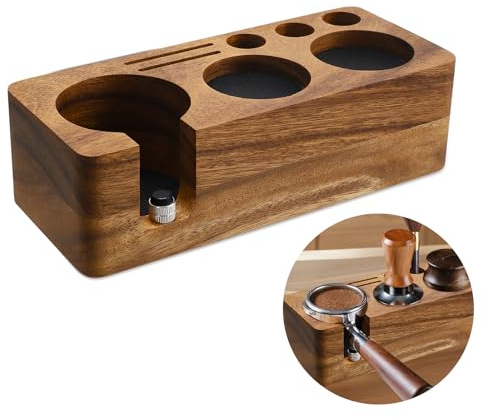 MINENICE Espresso-Tamperstation, multifunktionale Tamperstation, rutschfeste Tamperstation, Espressostation zur Aufbewahrung von 51-58 mm Tamper-Verteiler-Siebträger.