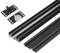 Peakjune Rail Porte Coulissante,Kit Porte Coulissante,Quincaillerie De Porte Coulissante Kit,Rail pour Porte Coulissante Placard,Rail Porte Coulissante Double,Alliage D'Aluminium