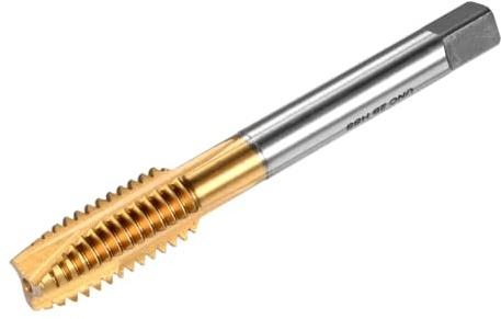 M METERXITY 1 lot de tarauds filetés UNC 7/16-14, revêtement en titane HSS de 80 mm de long, cannelure droite, filetage à droite, outil de taraudage pour perceuses/fraiseuses/machines-outils CNC