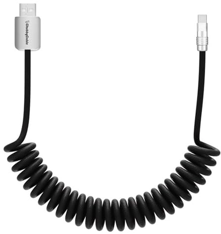 chubbycable 240W Retractable USB-C Charging Cable, USB A to Type C, Black