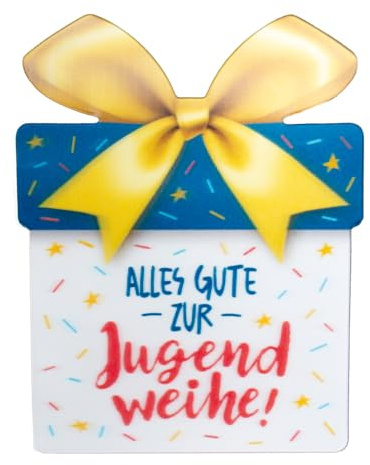 TRÖTSCH - 3D-Geschenkbox Jugendweihe Konfetti : Geldgeschenke nett verpackt: Geldgeschenk Verpackung Jugendweihegeschenk