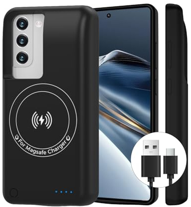 Giabuao Akkuhülle für Samsung Galaxy S22 (15000mAh),GAN-Technologie Tragbares Ladegerät Ultradünn Erweiterter Akku Hülle Telefonladegerät,Powerbank Handyhülle mit Ladefunktion