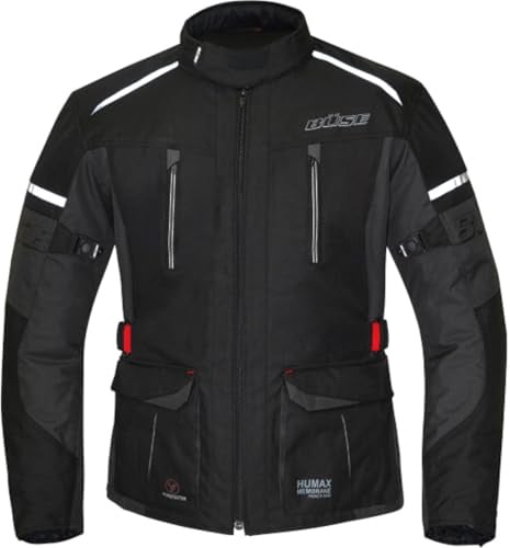 Büse Rider wasserdichte Kinder Motorrad Textiljacke, Schwarz/Anthrazit, Größe 128