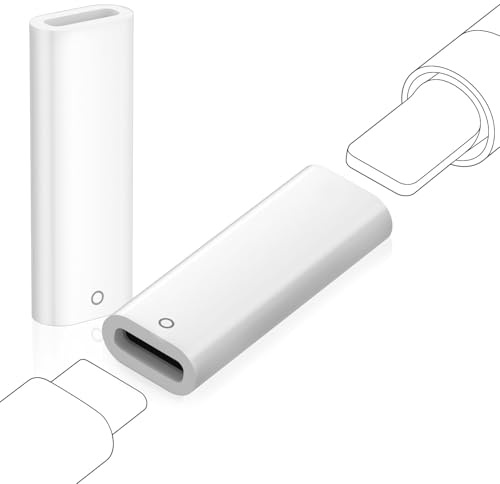 Mlifleue 1 PCS for APencil Adapter USB C to iPencil Charger, Female USB-C to iPencil, Compatible with Pencil 1st Generation Adapter for iPad 10/11th Gen, Bluetooth Pairing (White)