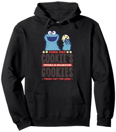Sesame Street Cookie Monster Four rétro Sweat à Capuche