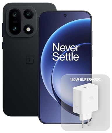 OnePlus Smartphone 15 AI 5G, 12GB + 256GB, batería de 7300 mAh, Triple cámara de 50 MP, Snapdragon 8 Elite Gen5, vídeo 4K a 120 FPS con Dolby Vision, Cargador rápido SUPERVOOC de 120W, Infinite Black