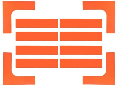 Court Line Marker-Set – 34 cm Sport-Trainingsmarker, verschleißfeste Courtlines – rutschfeste Wurfmarker für Pickleball, Tennis, Volleyball, Training in Fitnessstudios, Parks und Schulbereichen