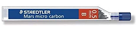 Staedtler Leads for Mechanical Pencil Mars Micro 0.5 B (Pack of 12)